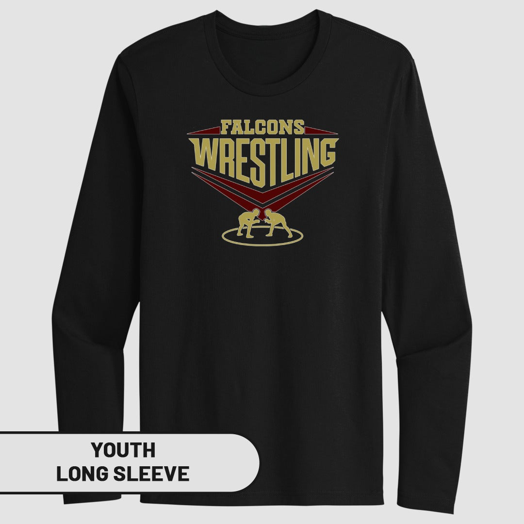 Falcons Wrestling Youth Long Sleeve Shirt