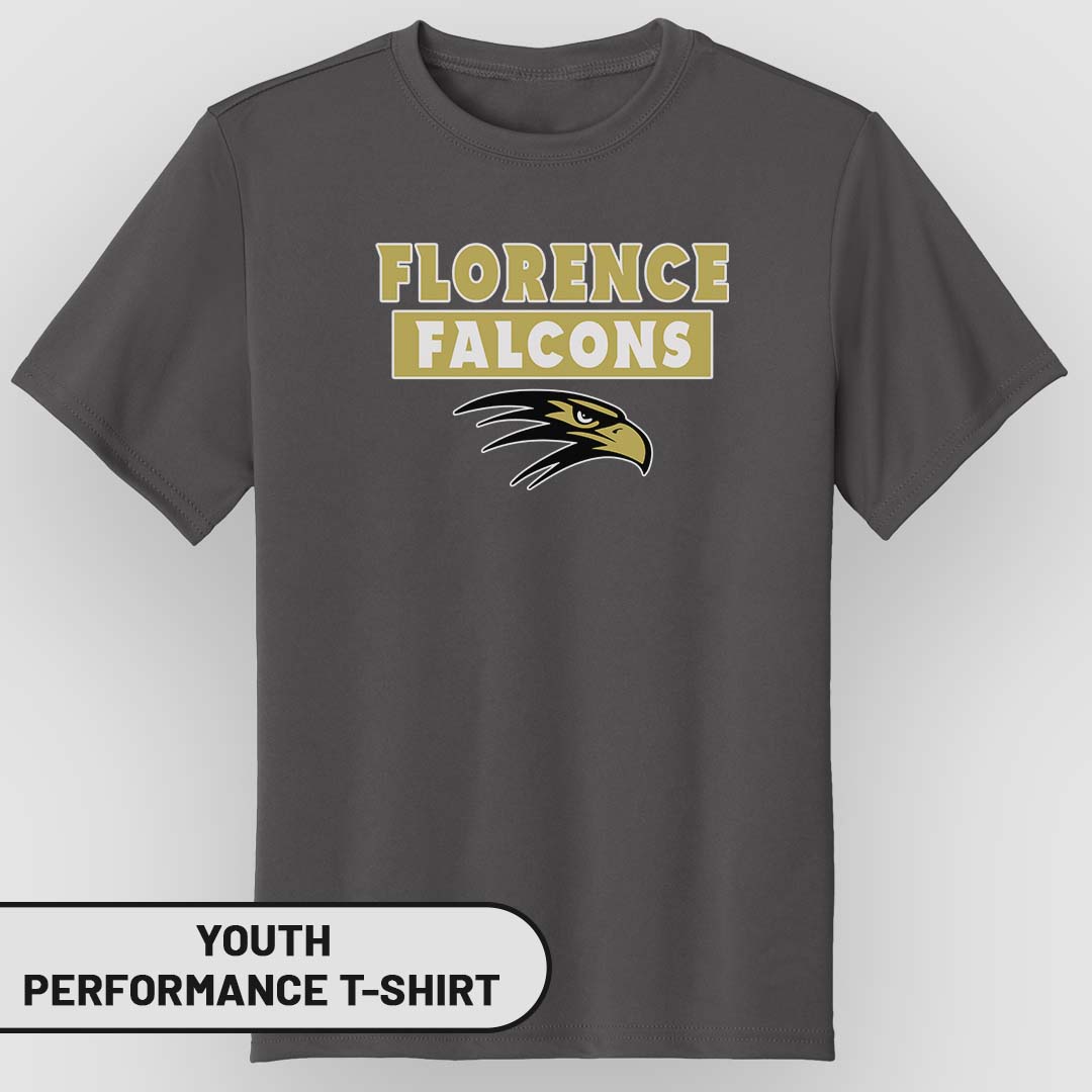 Youth Performance T-Shirt Florence Falcons Rectangle | FCS-005