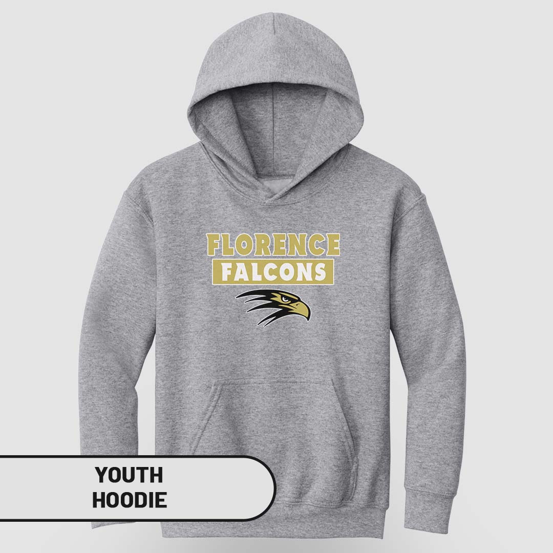 Youth Hoodie Florence Falcons Rectangle | FCS-005