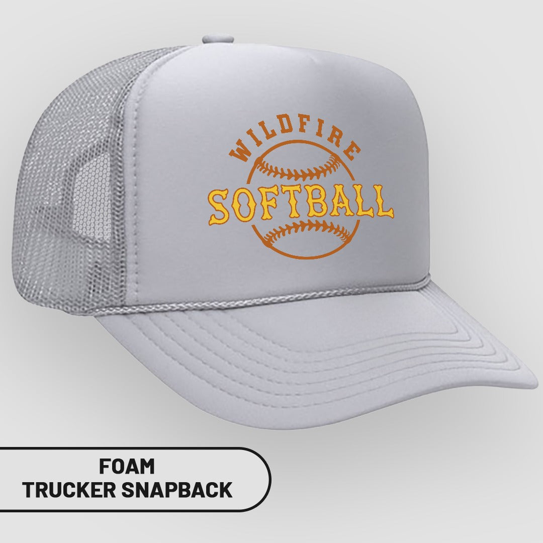 Wildfire Softball Foam Trucker Snapback Hat