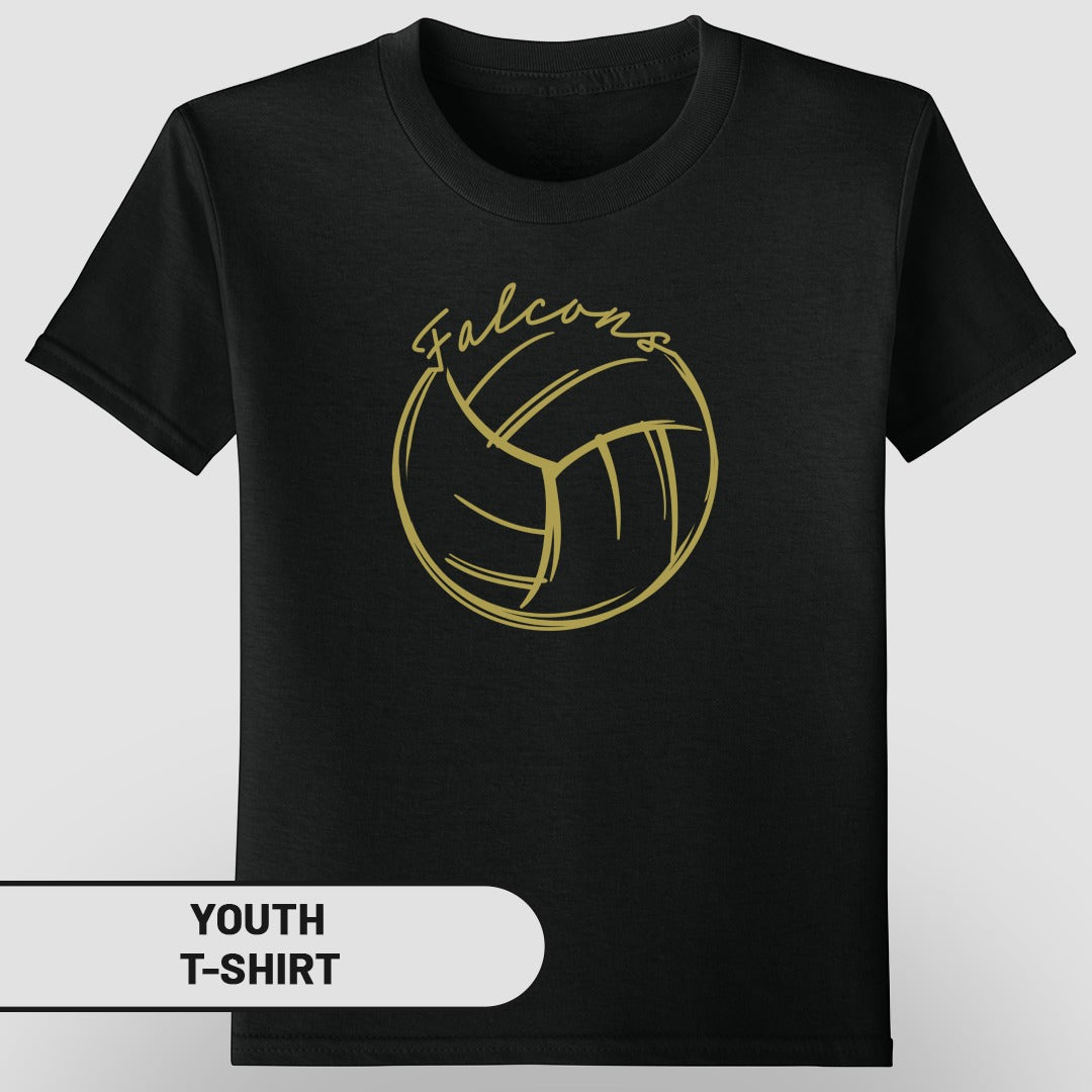 Falcons Volleyball Graphic Youth T-Shirt