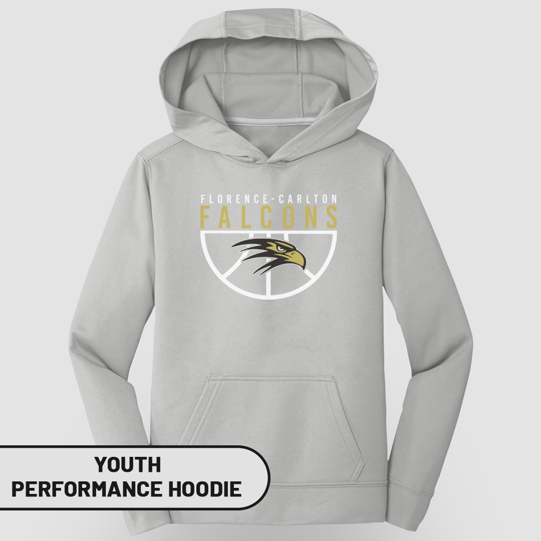 Florence-Carlton Falcons Youth Performance Hoodie