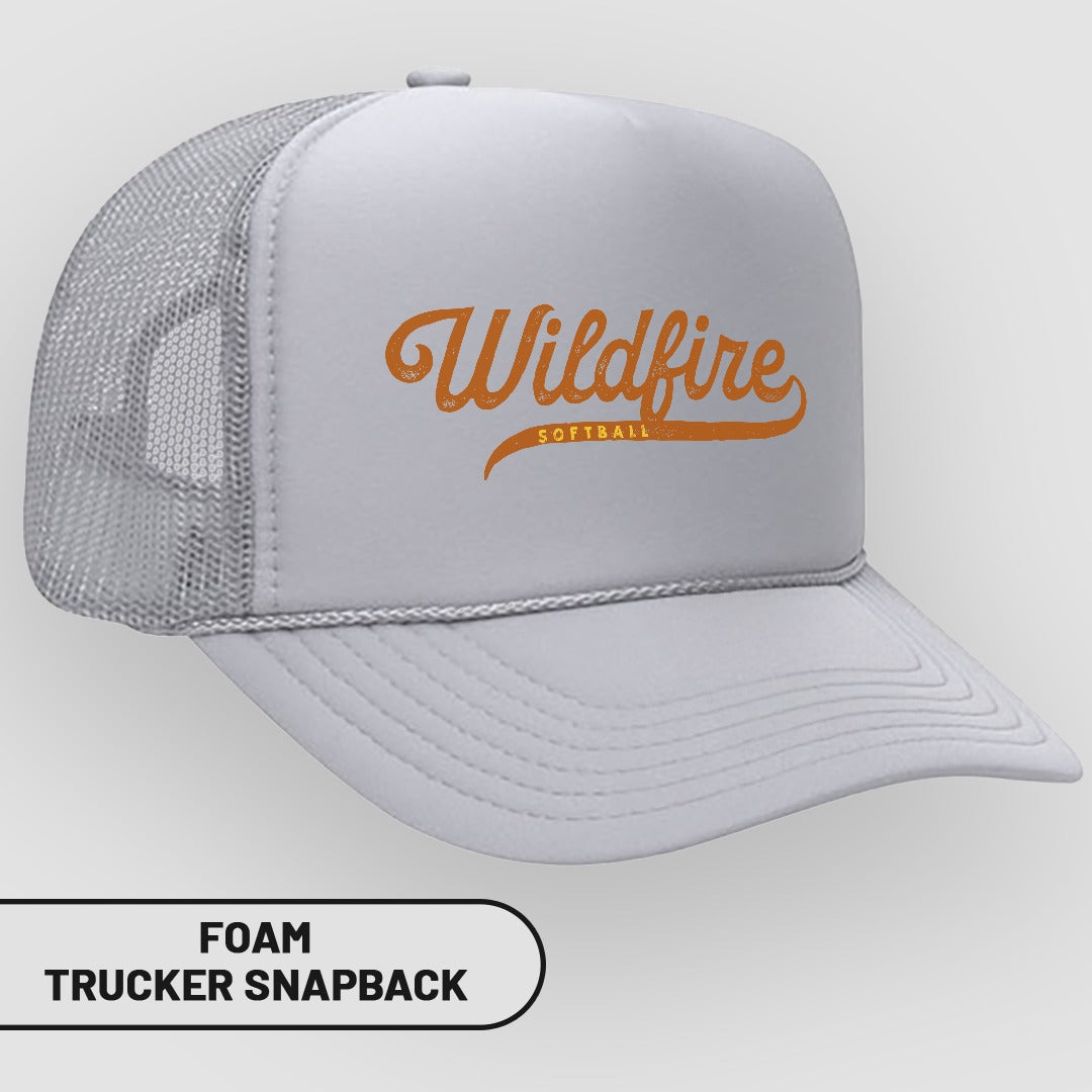 Wildfire Softball Foam Trucker Snapback Hat