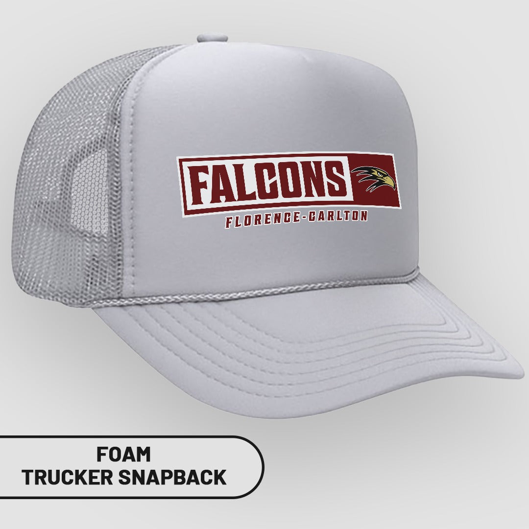 Falcons Florence-Carlton Foam Trucker Snapback Hat