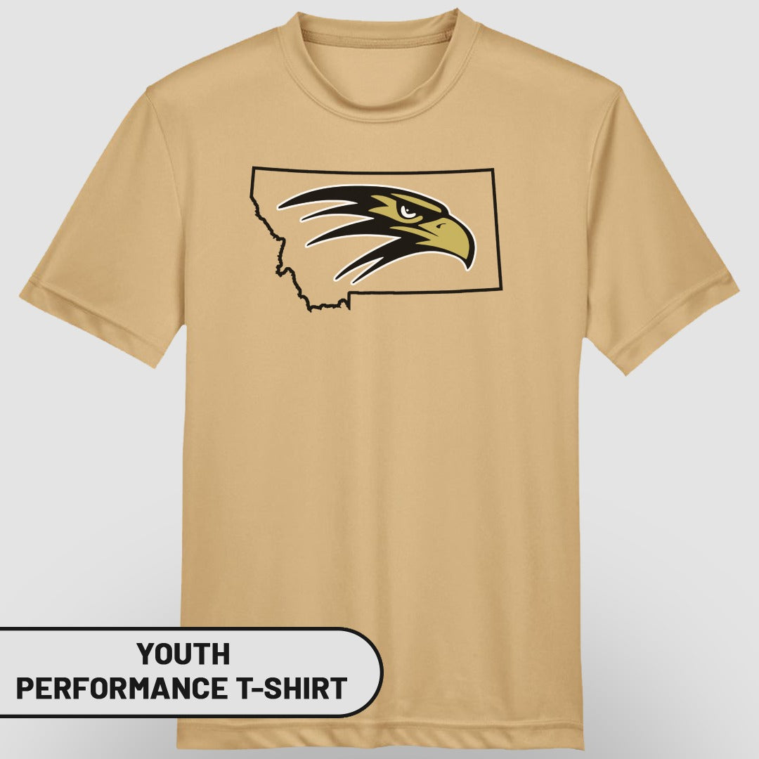 Montana Eagle Graphic Youth Performance T-Shirt