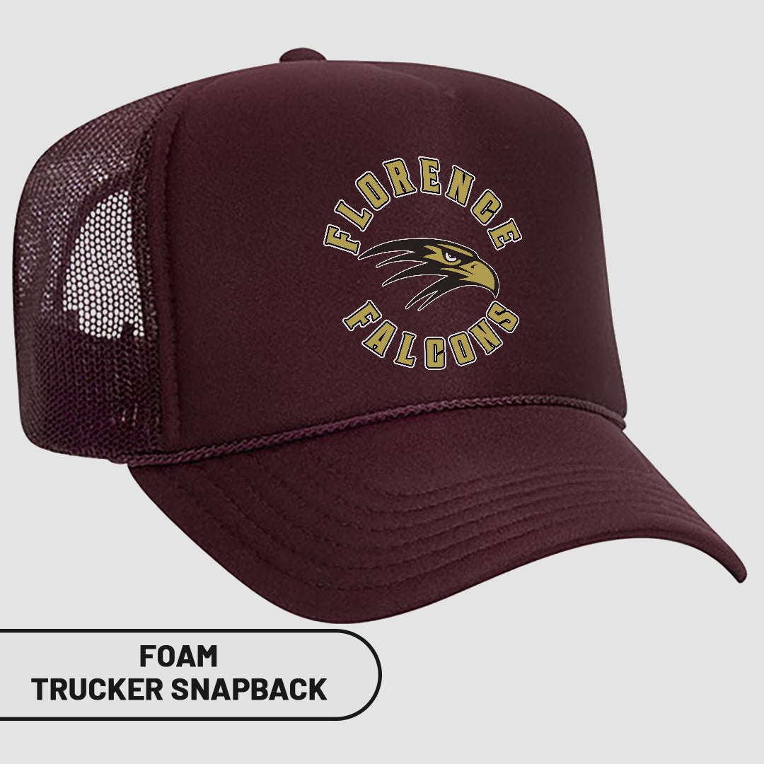Florence Falcons Foam Trucker Snapback Hat