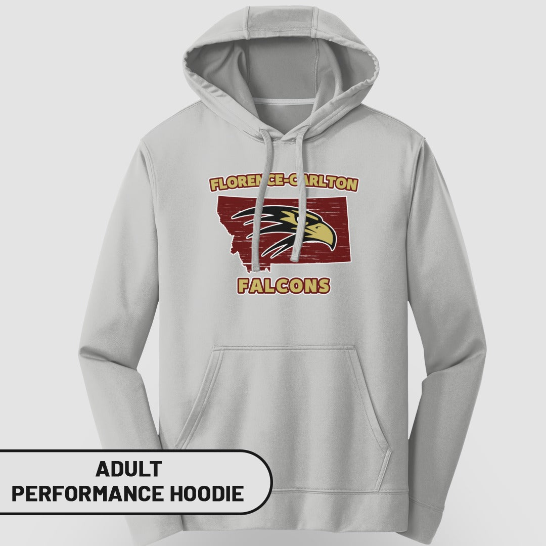 Florence-Carlton Falcons Adult Performance Hoodie
