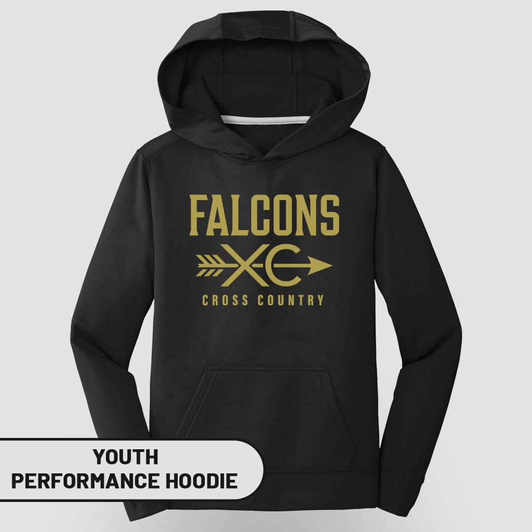 Falcons Cross Country Youth Performance Hoodie