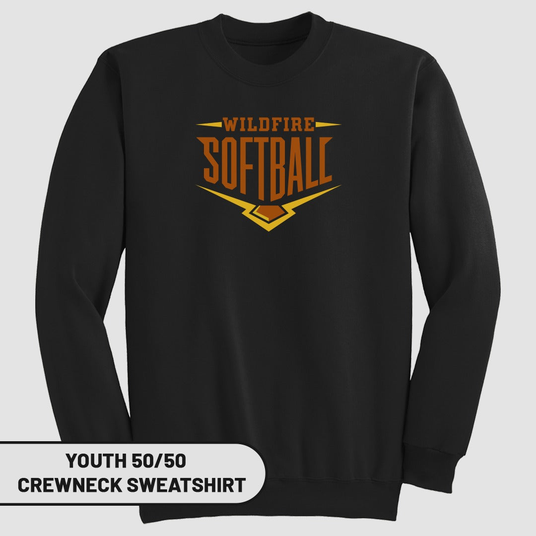 Wildfire Softball Youth Crewneck Sweatshirt Product