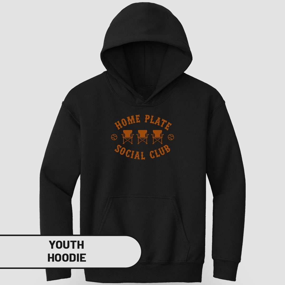 Home Plate Social Club Design on Youth Hoodie