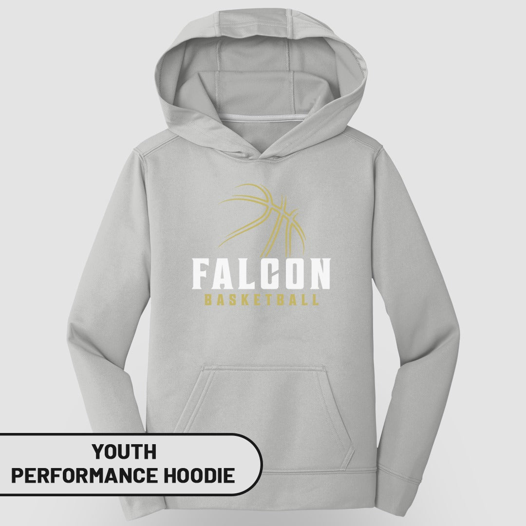 Falcon Basketball Youth Performance Hoodie