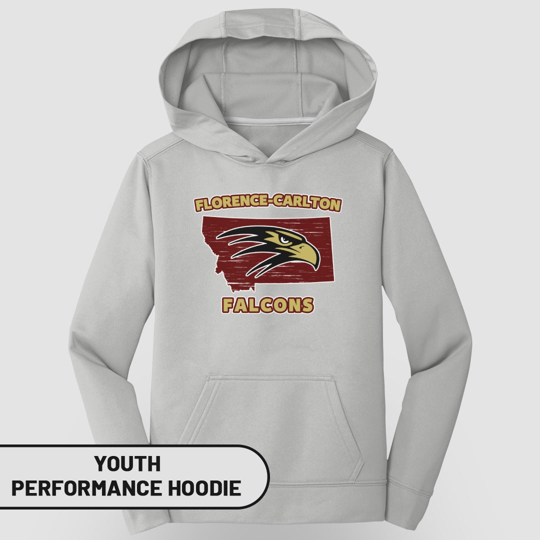 Florence-Carlton Falcons Youth Performance Hoodie