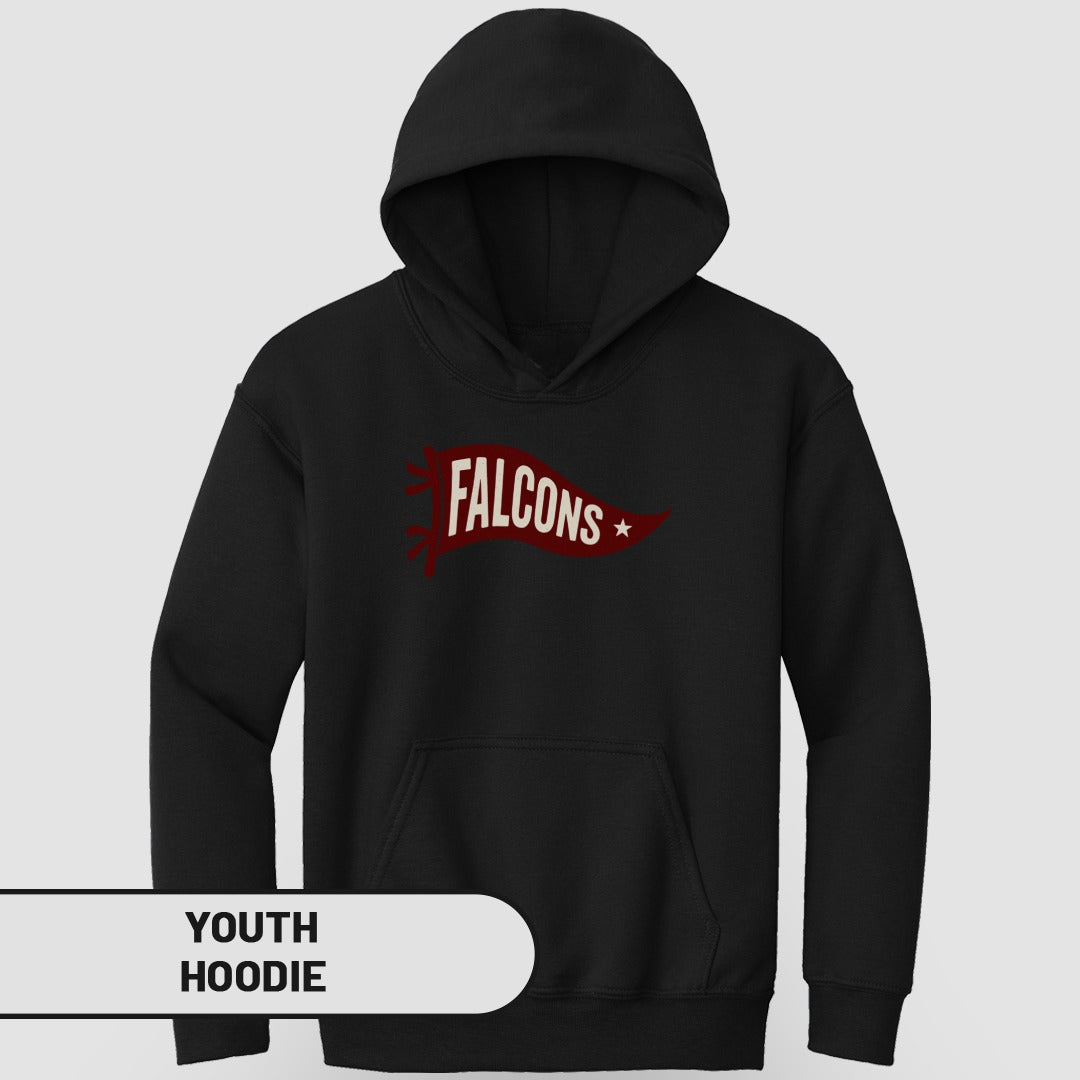 Falcons Flag Designed Youth Hoodie