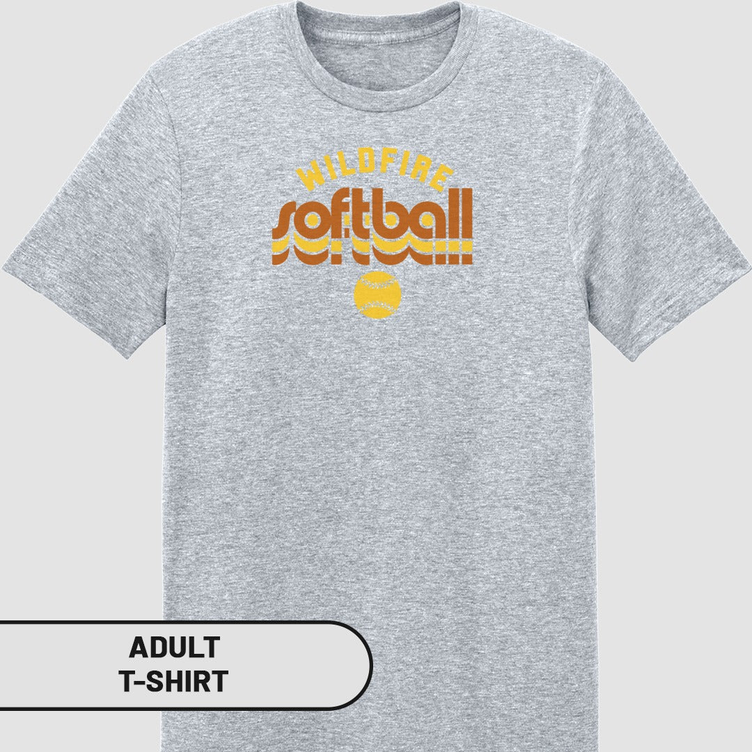 Wildfire Softball Graphic Print Adult T-shirt