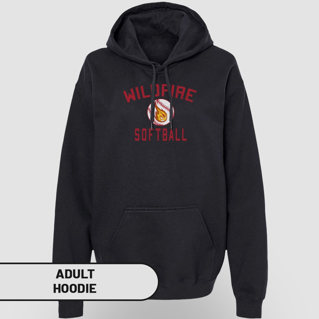 Wildfire Softball Graphic Design Adult Hoodie