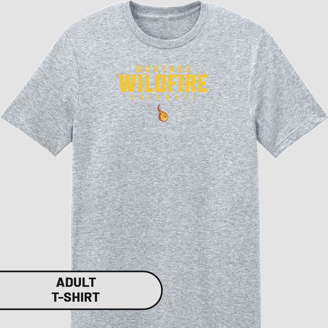 Montana Wildfire Soccer Adult T-Shirt