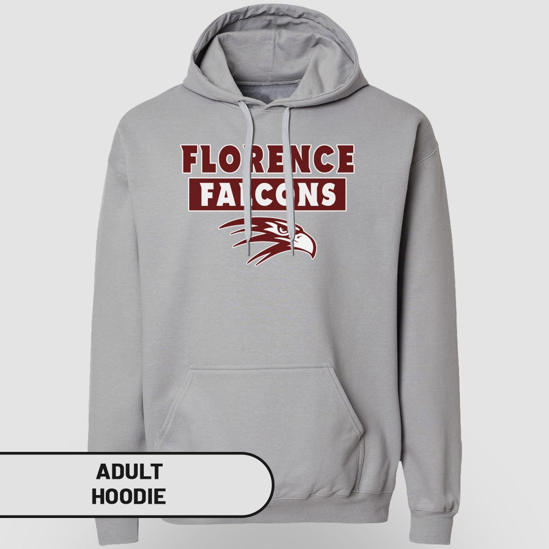 Florence Falcons Logo Print Design Adult Hoodie