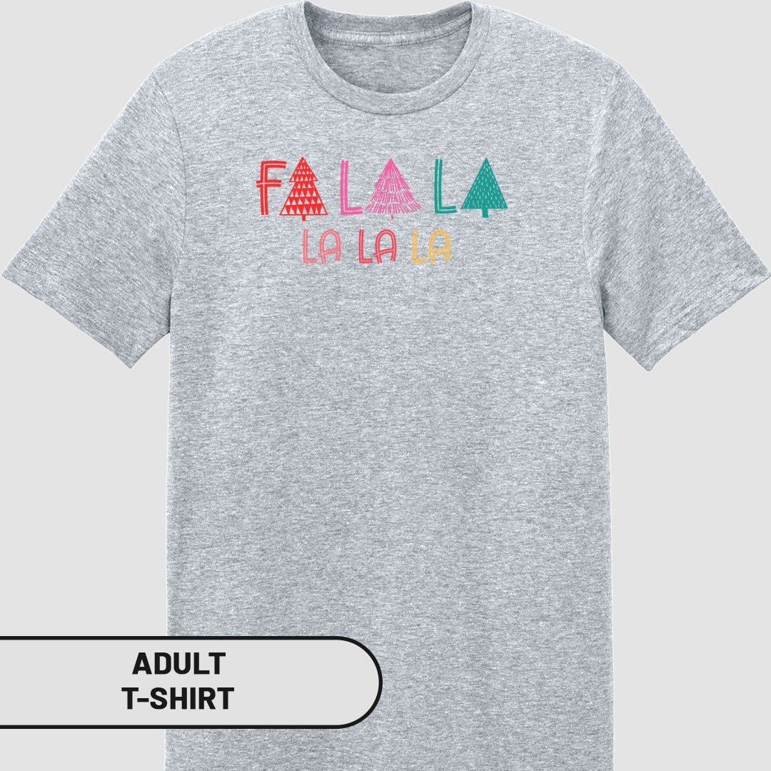 Festive Fa La La Graphic Adult T-shirt