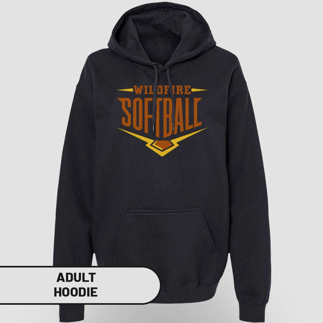 Wildfire Softball Logo Print Adult Hoodie