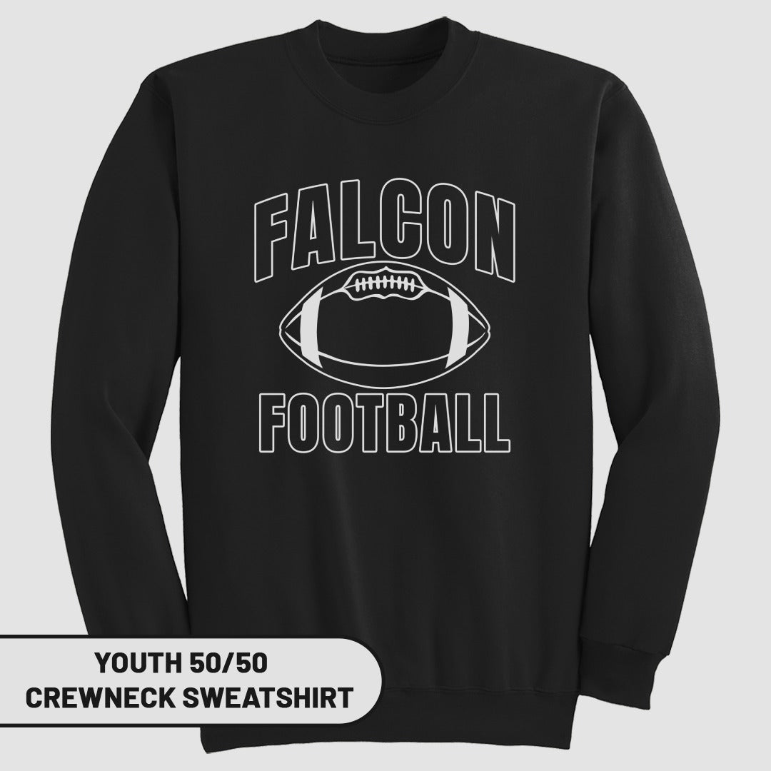 Falcon Football Youth 50/50 Crewneck Sweatshirt