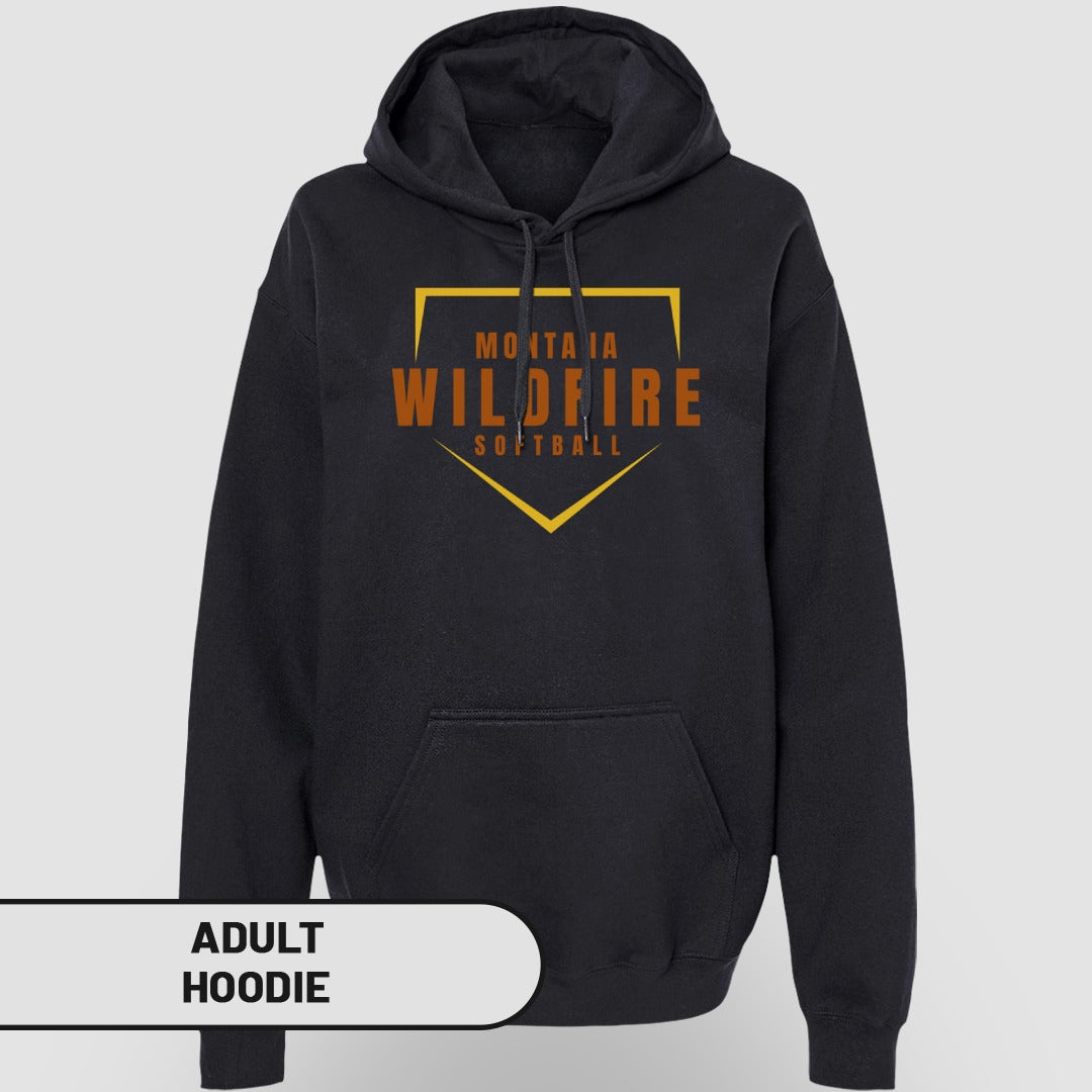 Montana Wildfire Softball Adult Hoodie Product