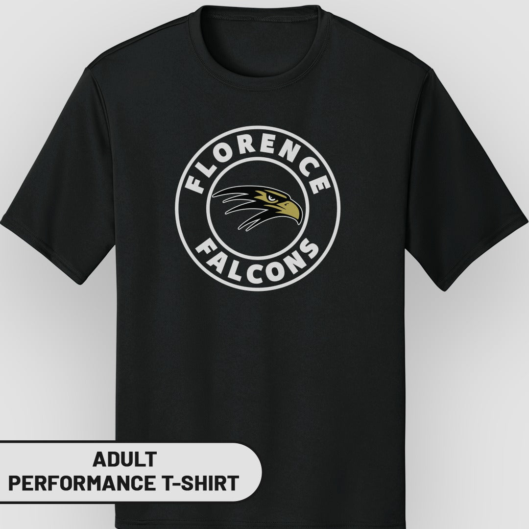 Florence Falcons Logo Adult Performance T-Shirt