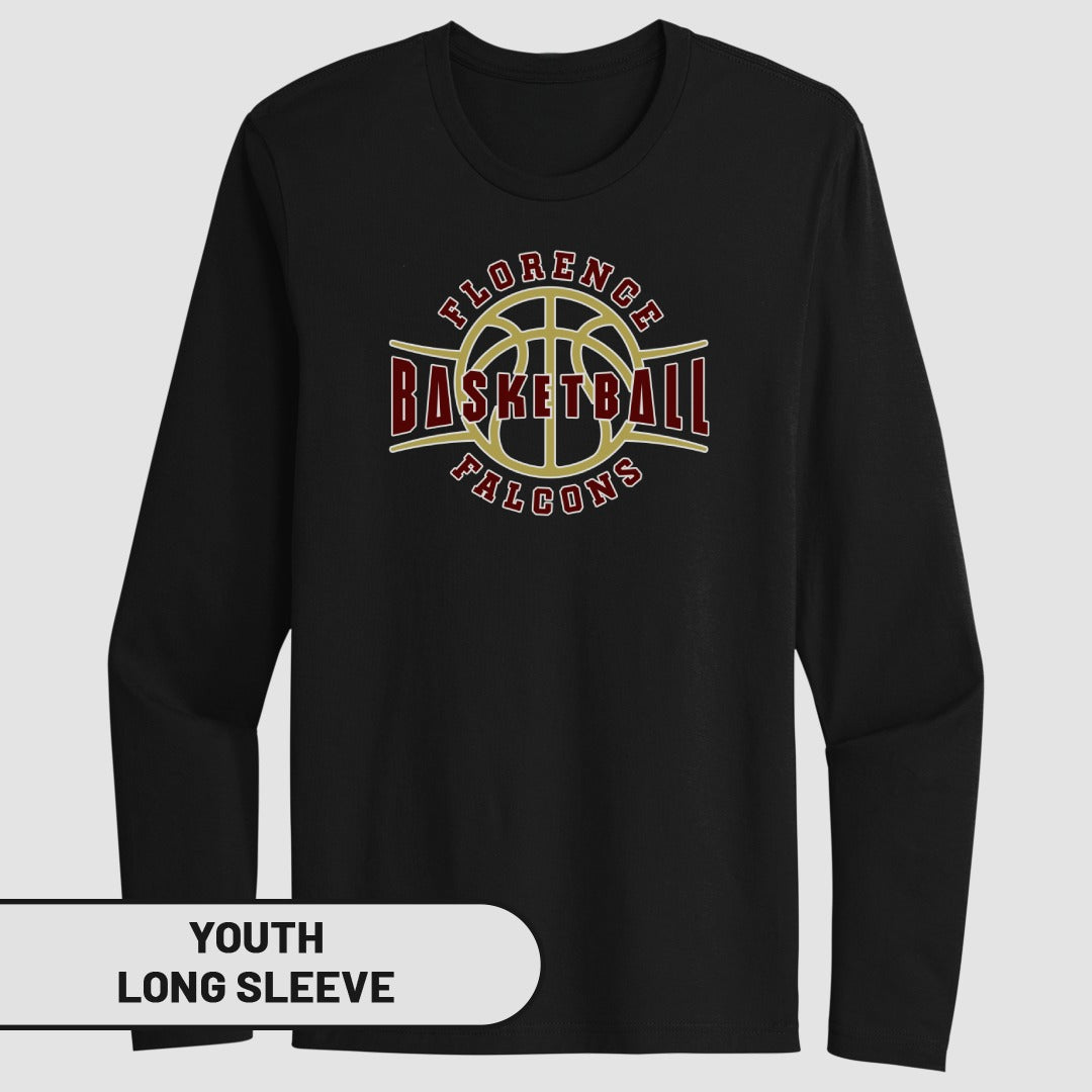Florence Falcons Basketball Youth Long Sleeve Shirt