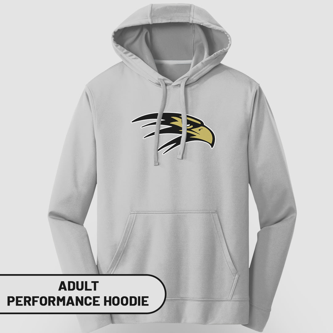 Adult Performance Hoodie Falcon Head | FCS-001