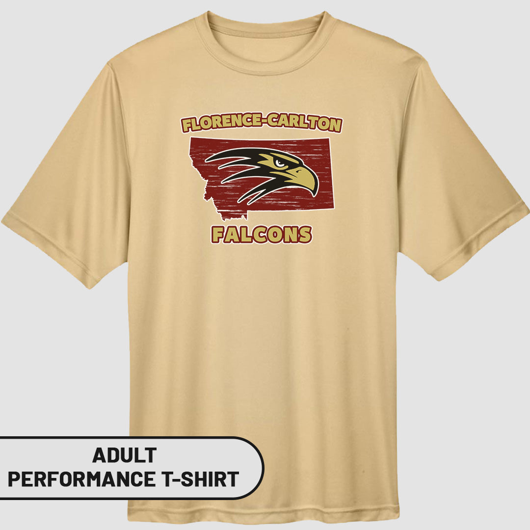 Adult Performance T-Shirt MT Florence-Carlton Falcons | FCS-003