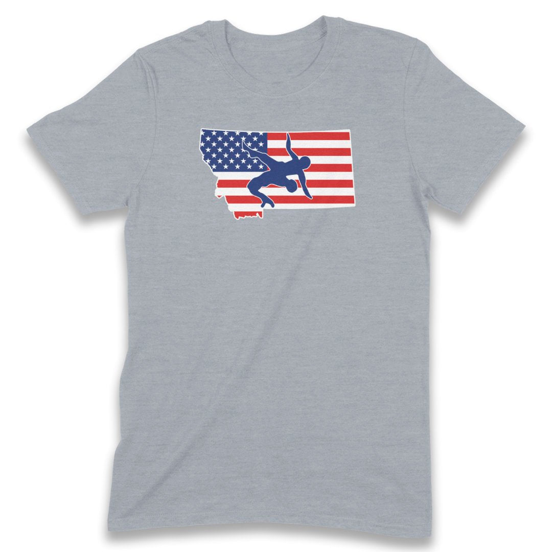 Adult - USA Flag Montana Wrestling | FLO-013A
