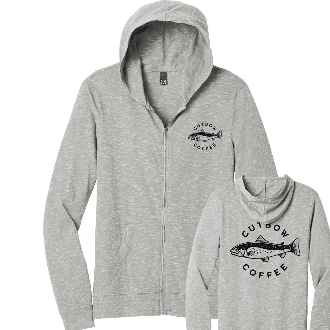 Hooded Lightweight Full-zip | Cutbow Coffee