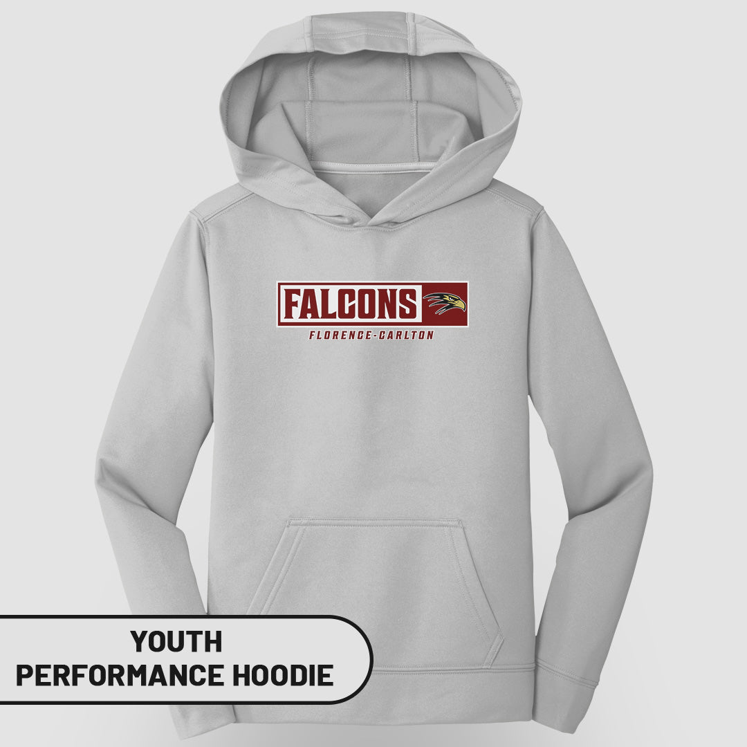 Youth Performance Hoodie Rectangle Falcons | FCS-002