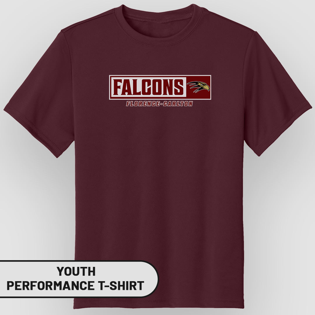 Youth Performance T-Shirt  Rectangle Falcons | FCS-002