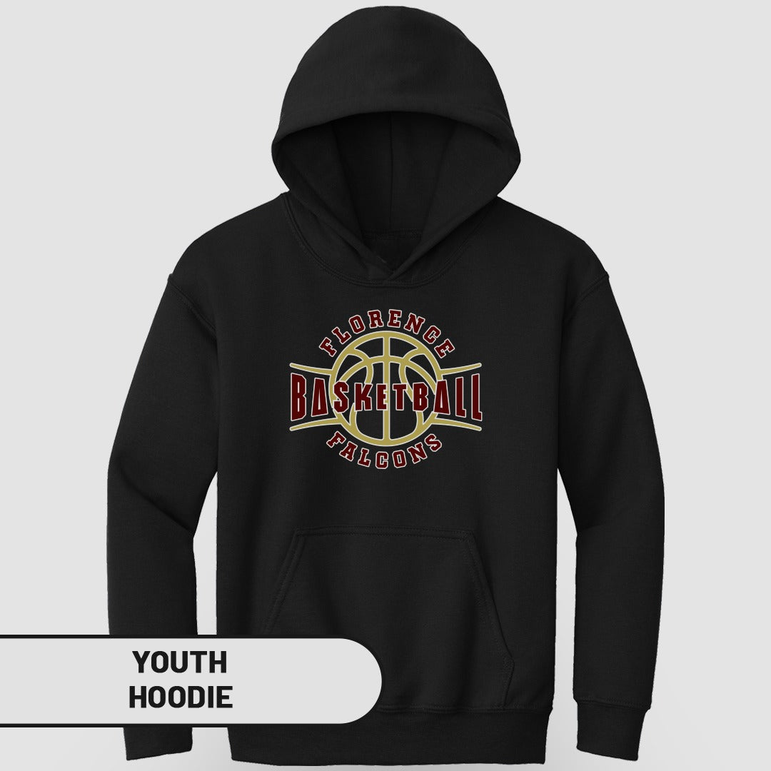 Florence Basketball Falcons Youth Hoodie