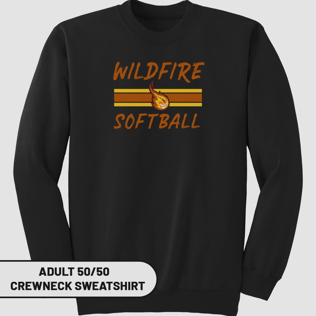 Wildfire Softball Adult Crewneck Sweatshirt
