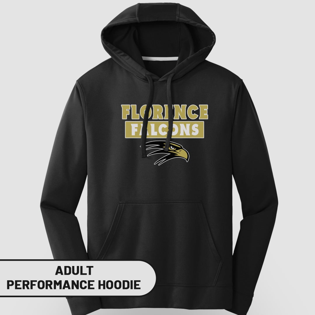 Florence Falcons Adult Performance Hoodie Product