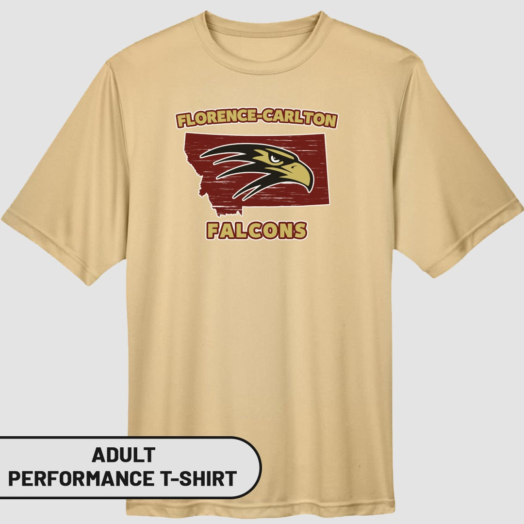 Florence Carlton Falcons Adult Performance T-Shirt
