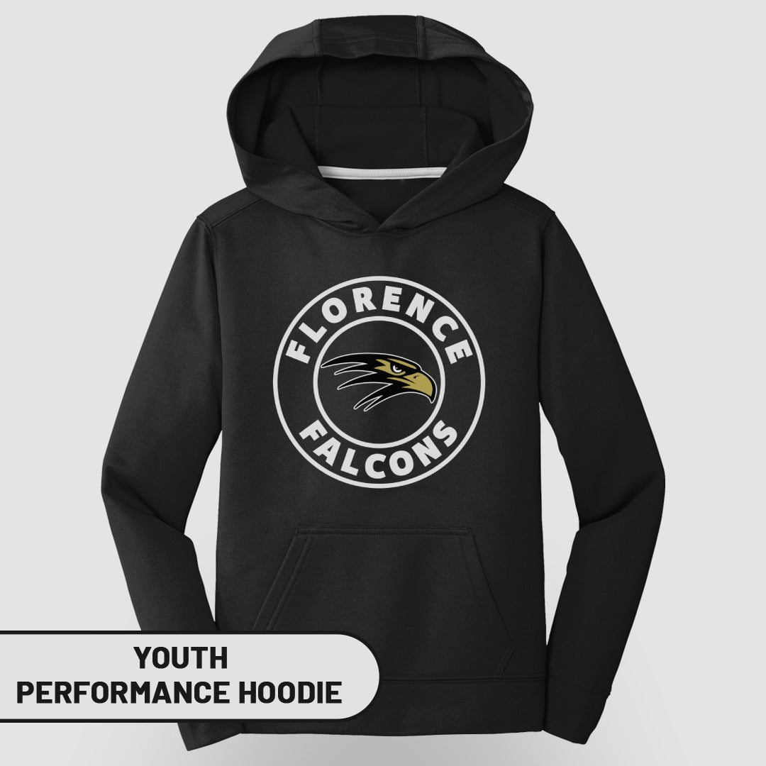 Florence Falcons Youth Performance Hoodie