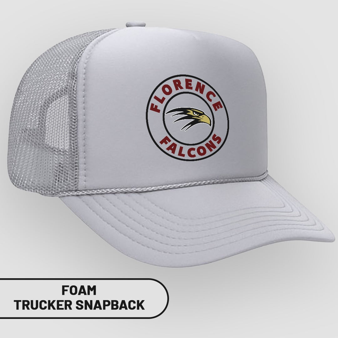 Florence Falcons Logo Foam Trucker Snapback Hat