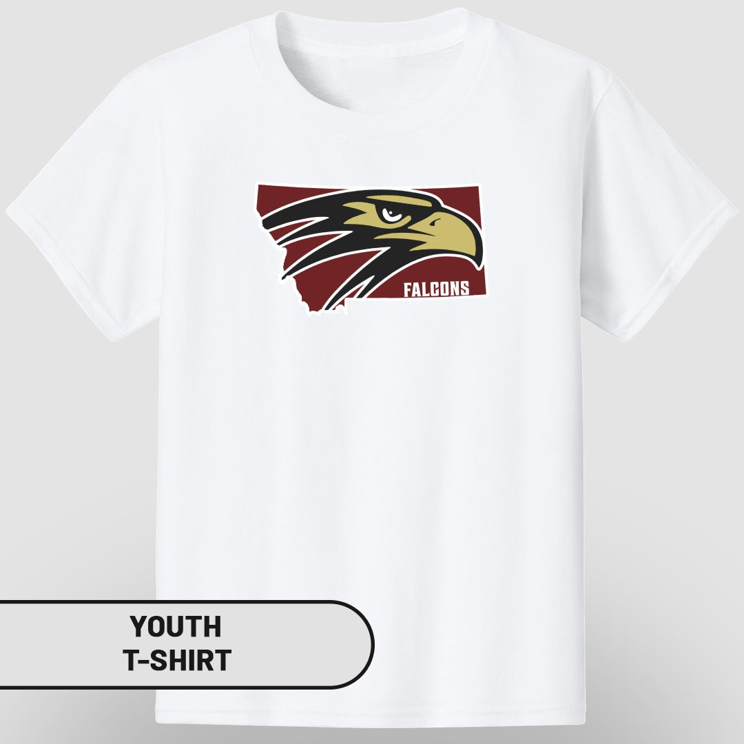 Youth T-Shirt with Bold Falcon Design