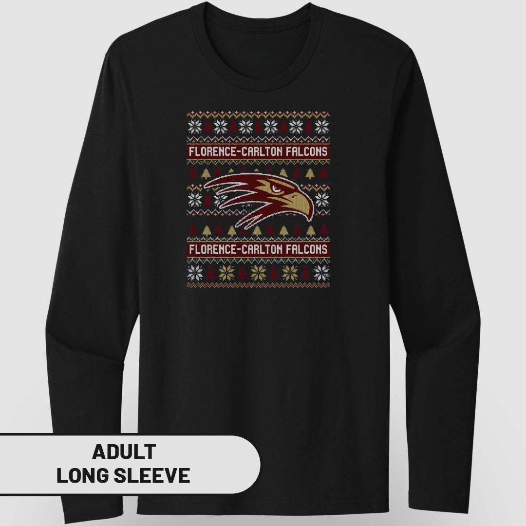 Black Florence-Carlton Falcons Long Sleeve Shirt