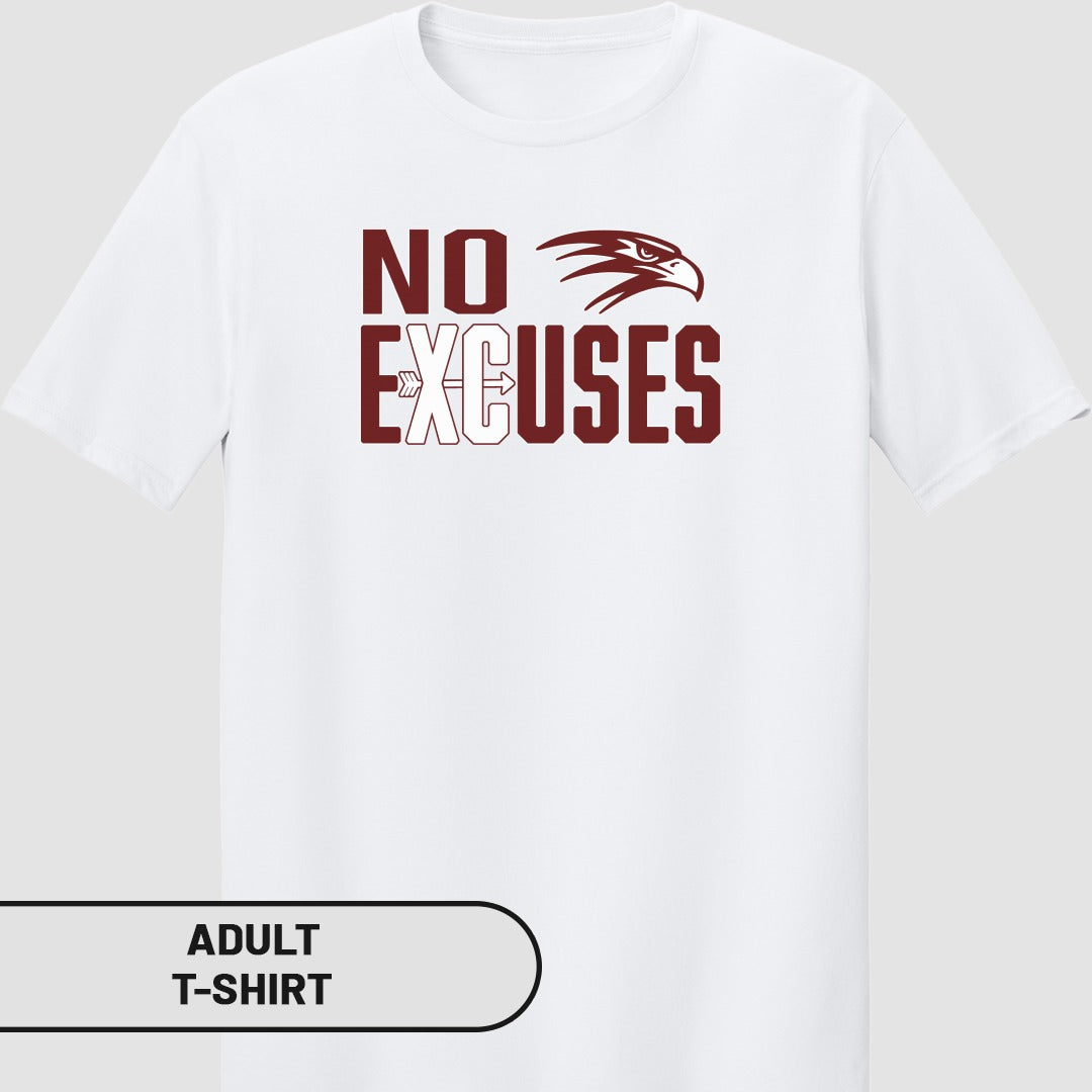 No Excuses Eagle Graphic Design Adult T-shirt