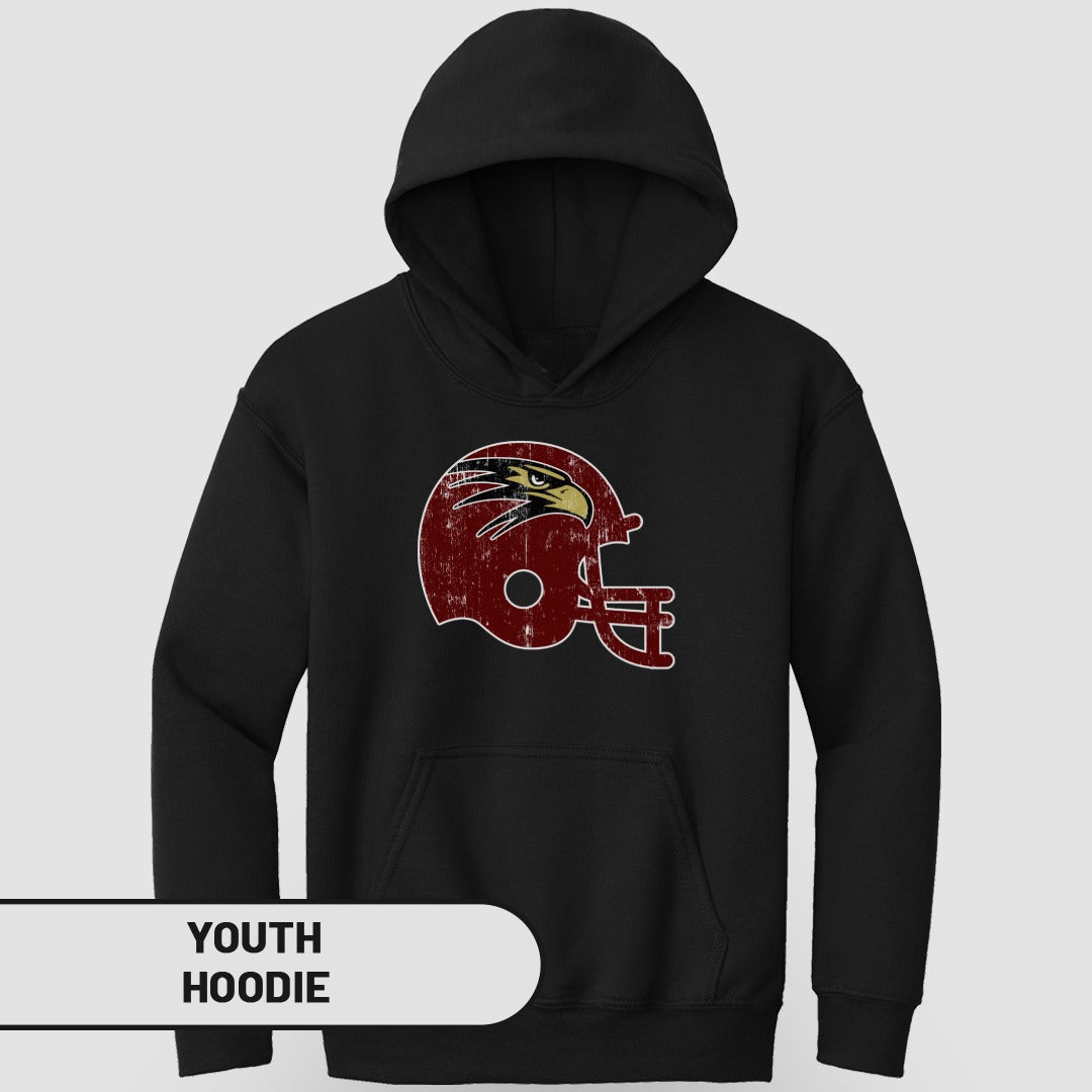Classic Football Helmet Graphic Youth Hoodie