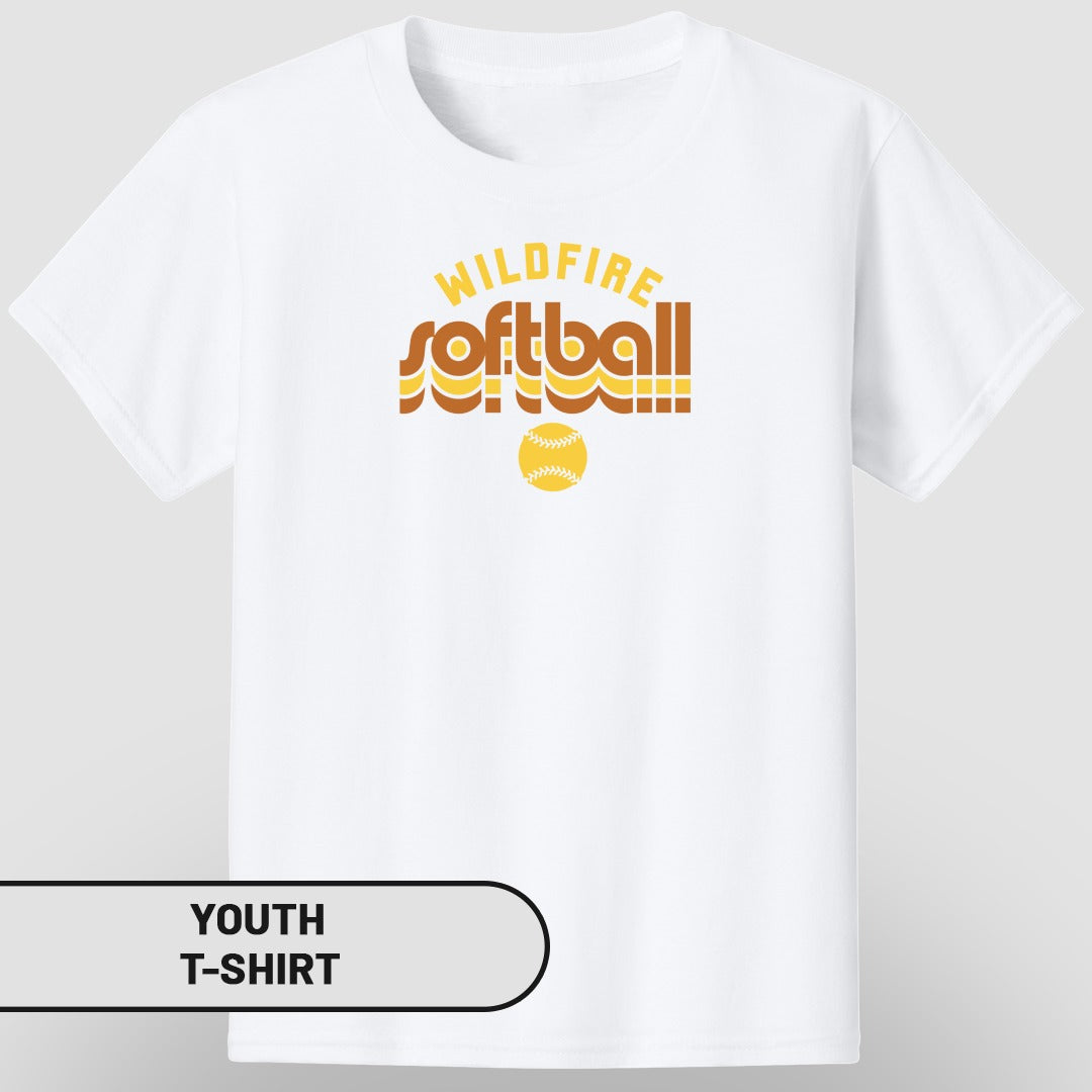 Wildfire Softball Graphic Print Youth T-Shirt