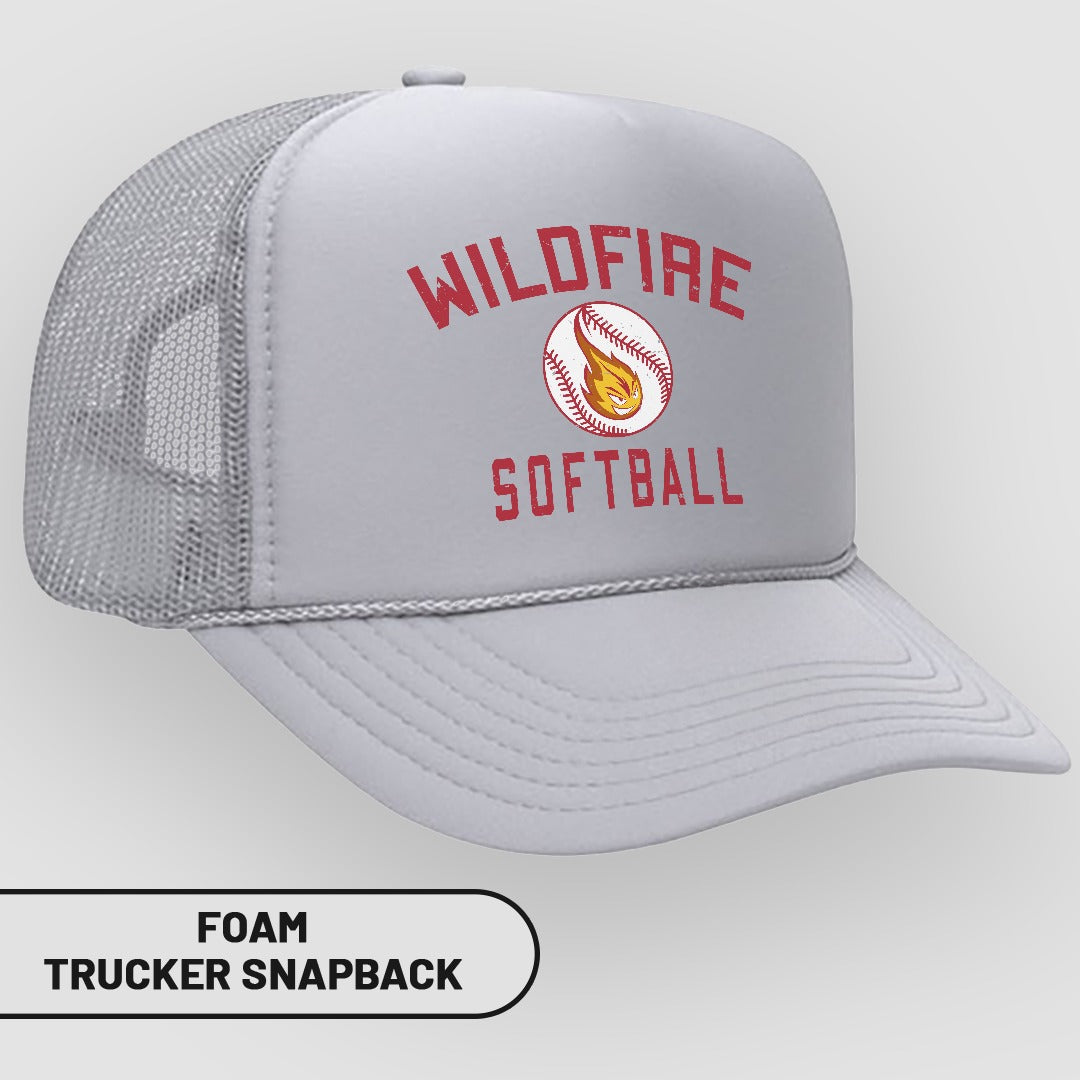 Wildfire Softball Foam Trucker Snapback Hat