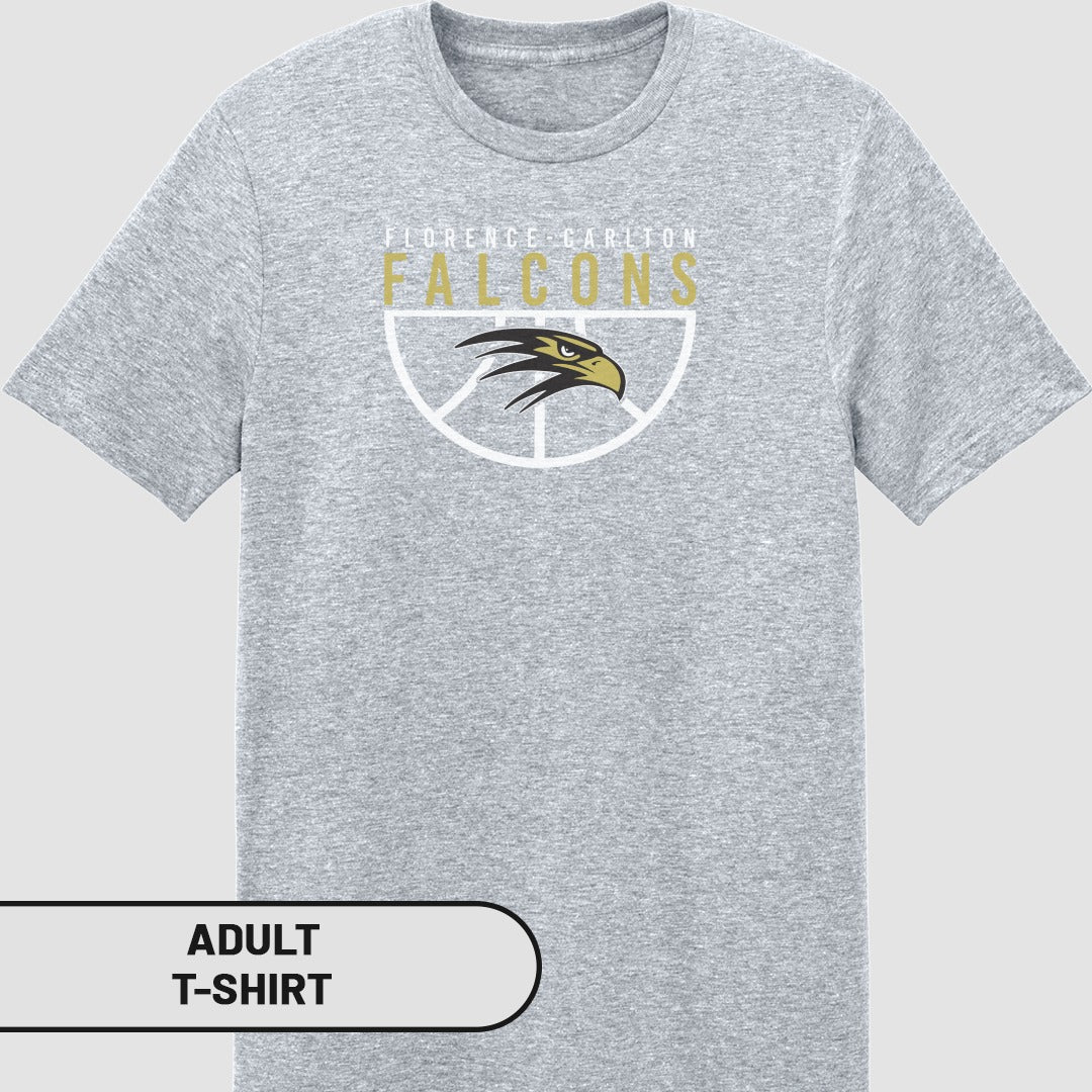 Florence Carlton Falcons Logo Adult T-shirt