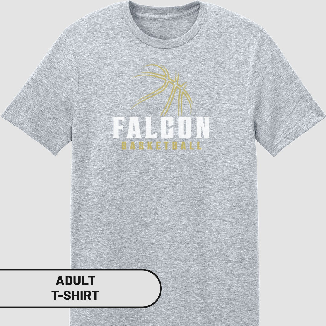 Falcon Basketball Graphic Design Adult T-Shirt