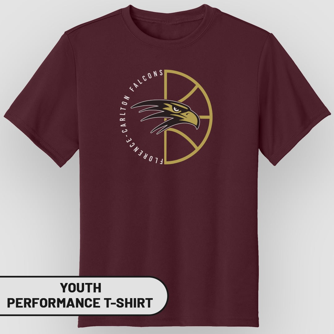 Florence Carlton Falcons Youth Performance T-Shirt