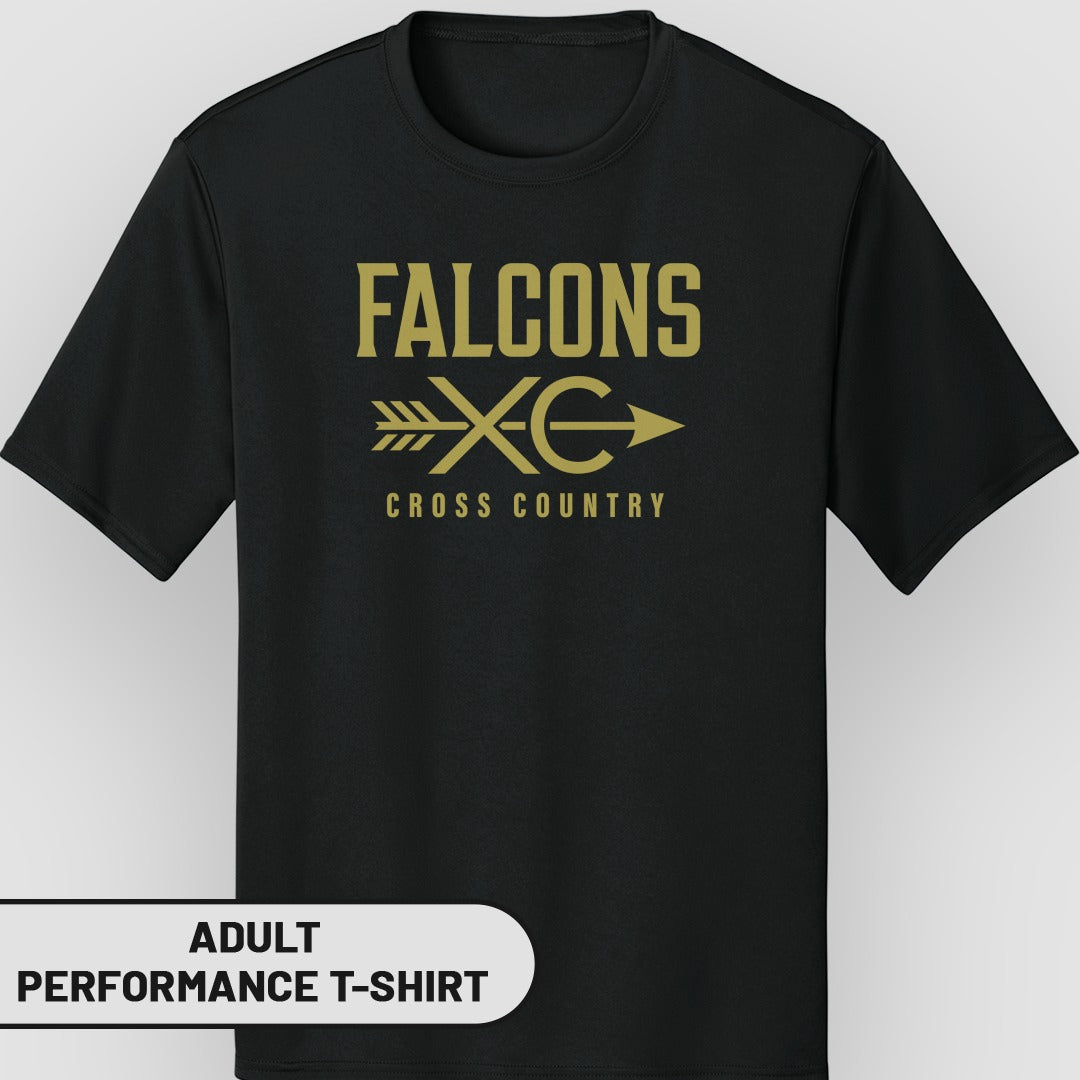 Falcons Cross Country Adult Performance T-Shirt