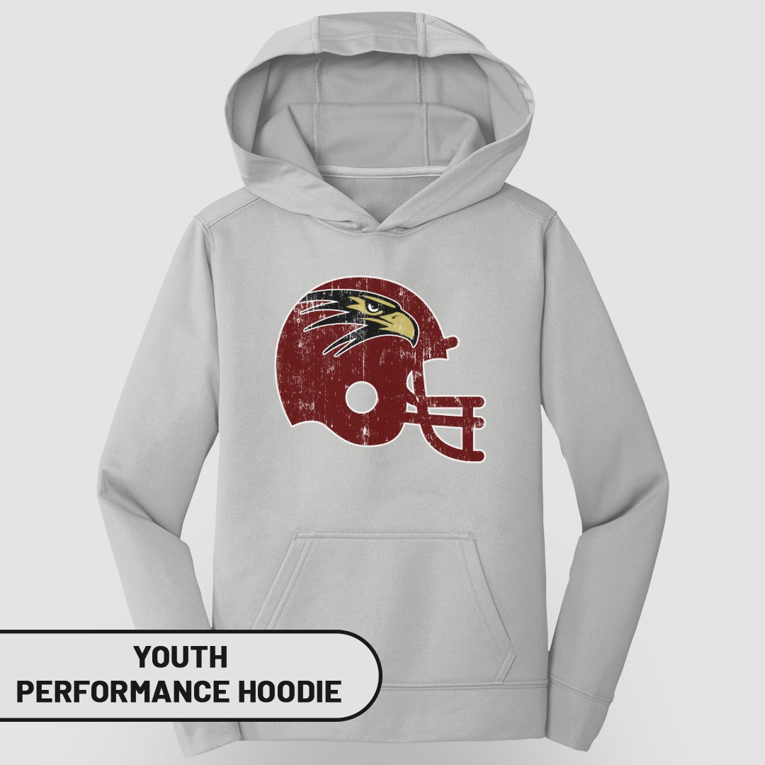 Youth Performance Hoodie with Football Graphic Design